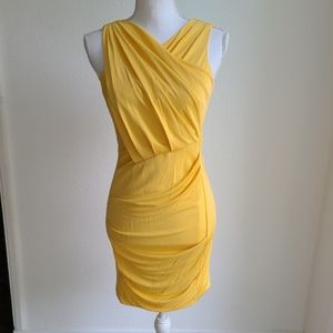 Cut25 by Yigal Azrouel Cadmium Cross yellow dress